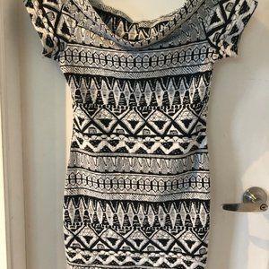 Black & White Southwestern Mini Dress